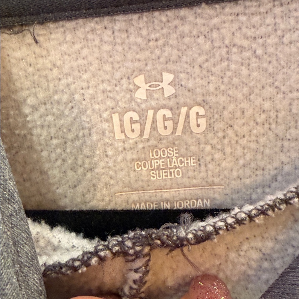 Under Armour Heather Gray Hoodie with Logo - Picture 2 of 3